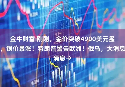 金牛财富 刚刚，金价突破4900美元盎司，银价暴涨！特朗普警告欧洲！俄乌，大消息→