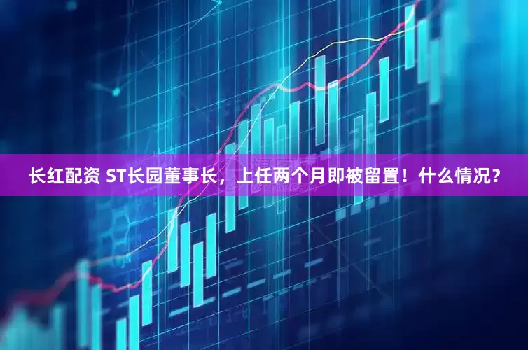 长红配资 ST长园董事长，上任两个月即被留置！什么情况？